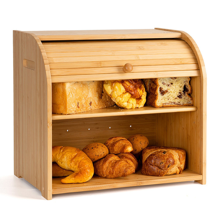 Prep & Savour Bamboo Bread Box Wayfair